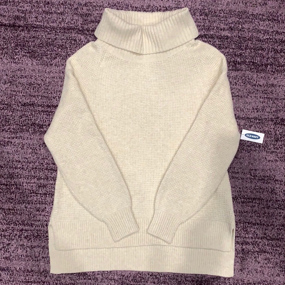 Cream Flow Cowl Neck Sweater